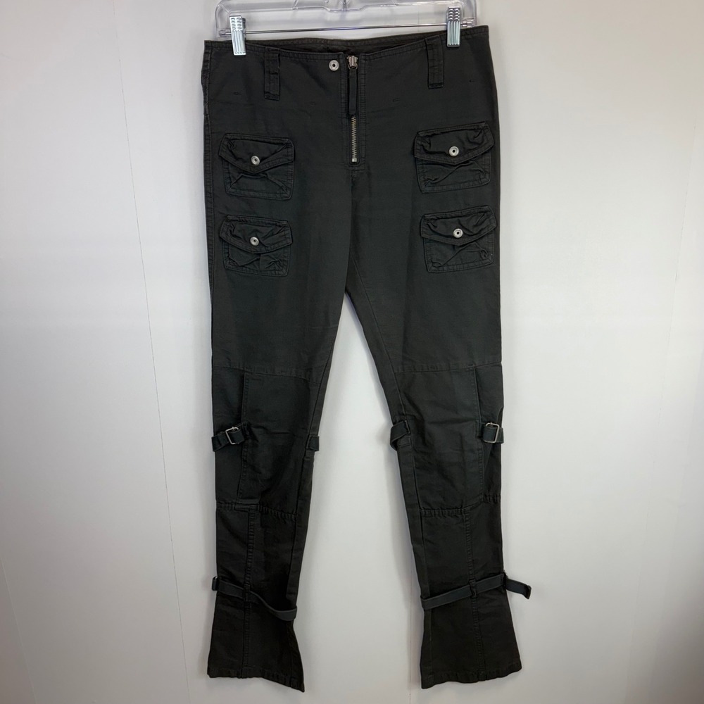 J.Lindeberg Stockholm Cargo Pants Buckle Strap Utility Pockets Slim Fit Black 29